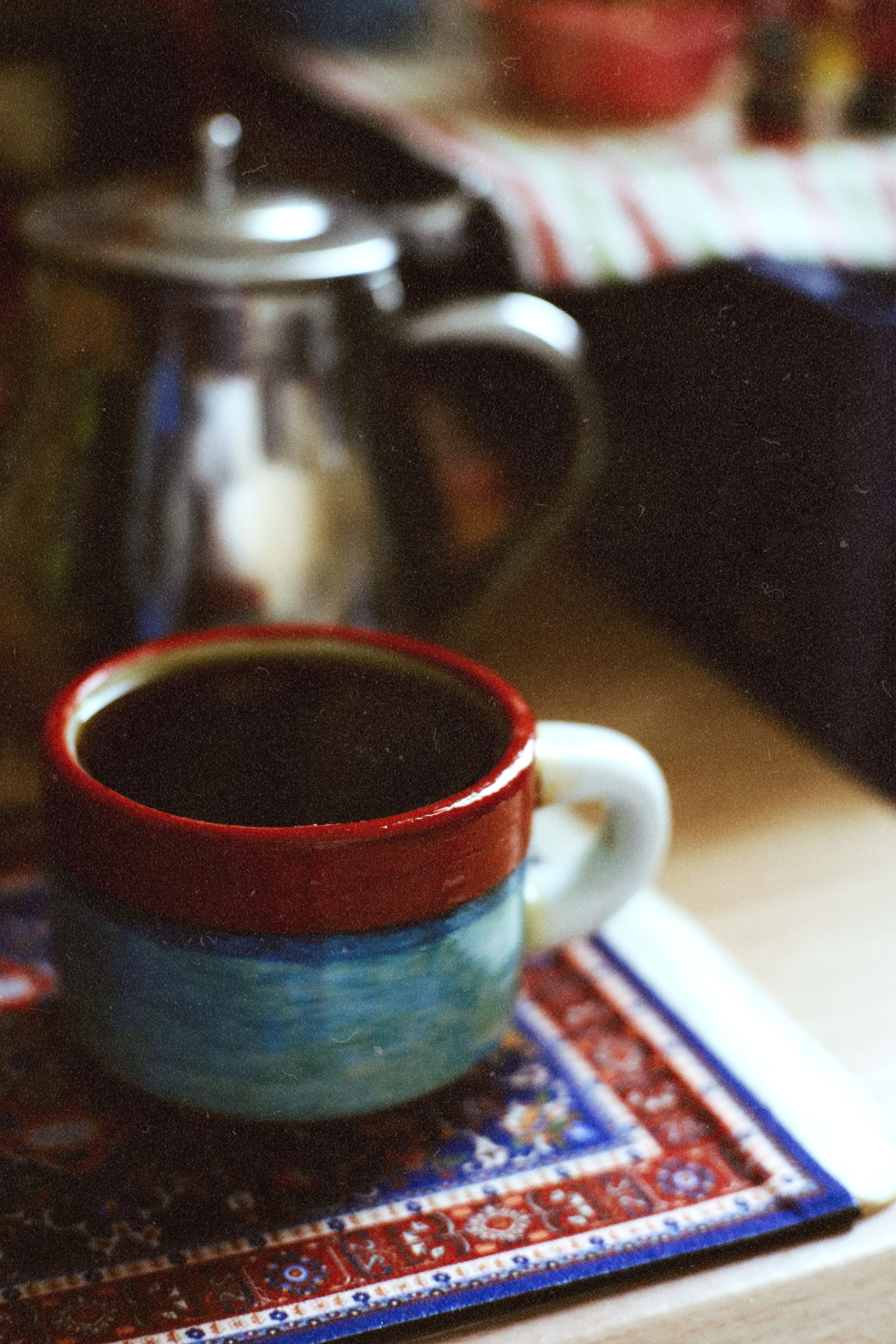 Koffie op kantoor bij Boks.